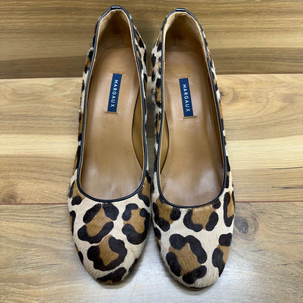 MARGAUX The Heel Leopard Calf Hair Womens 11 EU 42 Animal Print Limited Edition